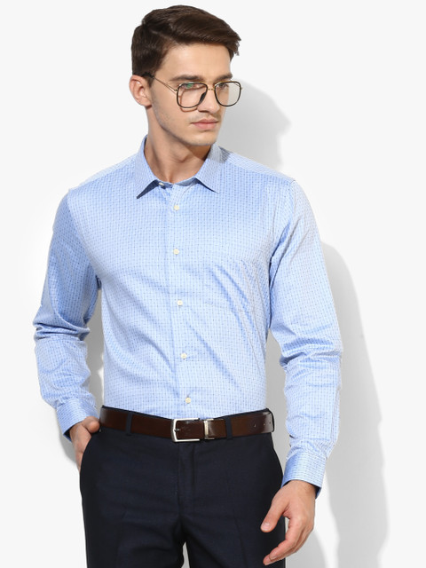

Blue Checked Slim Fit Formal Shirt