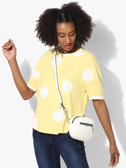 

Vero Moda Yellow Printed T Shirt