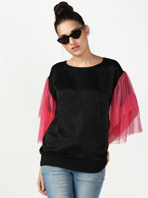 

Black Self Design Blouse