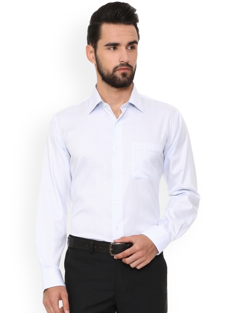 Van Heusen Men Blue Regular Fit Printed Formal Shirt