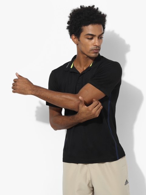 

Allen Solly Men Black Solid Polo Collar T-shirt