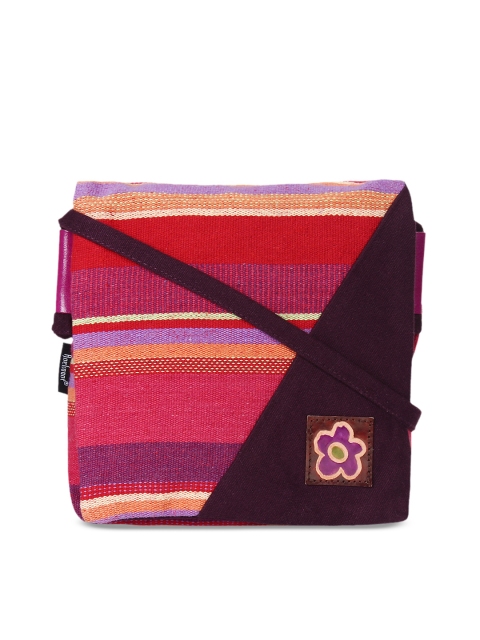 

Anekaant Multicoloured Striped Sling Bag, Multi