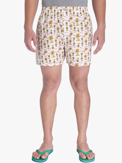 

White Printed Pure Cotton Boxer