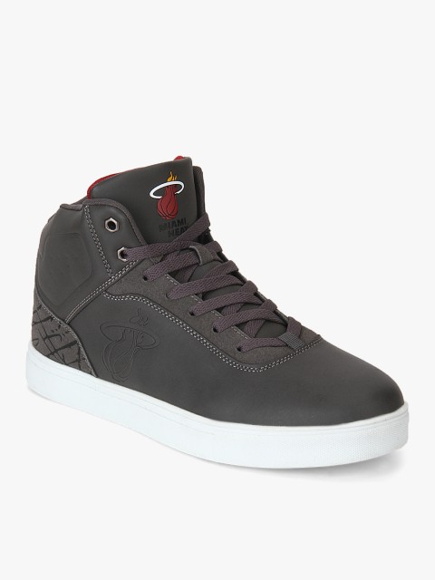 

NBA Miami Heat Charcoal Grey Mid Top Sneakers