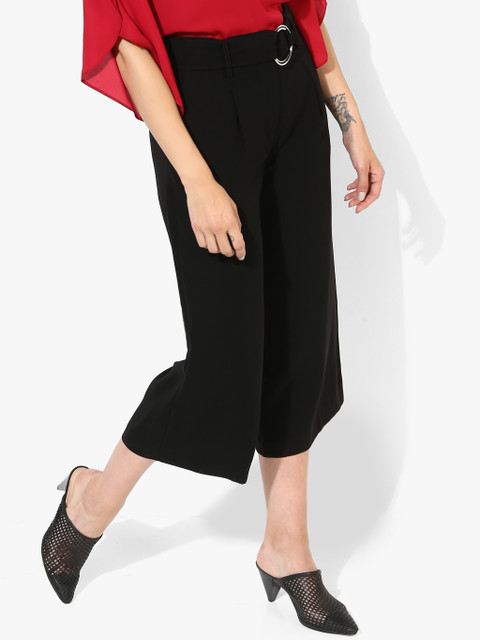 

Black Solid Straight Palazzo