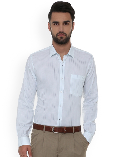 

Van Heusen Men Green Slim Fit Printed Formal Shirt