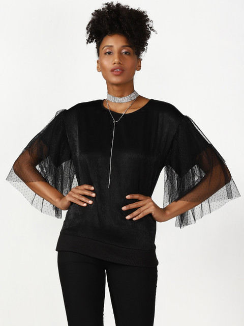 

Black Self Design Blouse