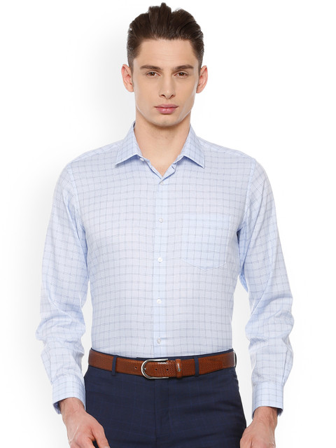 

Van Heusen Men Blue Regular Fit Checked Formal Shirt
