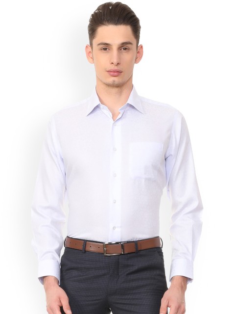 

Van Heusen Men White Regular Fit Self Design Formal Shirt