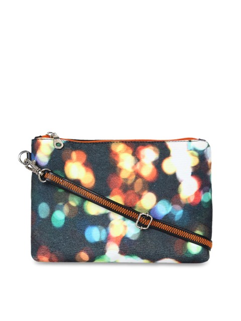 

Anekaant Black Printed Sling Bag