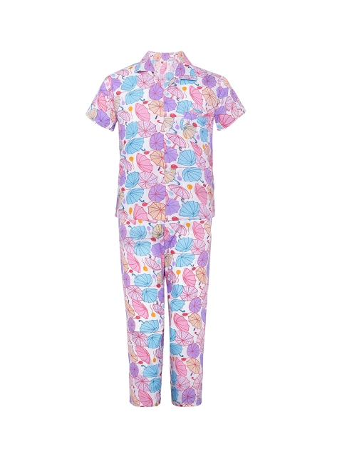 

Punkster Boys Multicoloured Printed Night suit 6577A, Multi