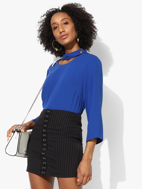 

Blue Solid Blouse
