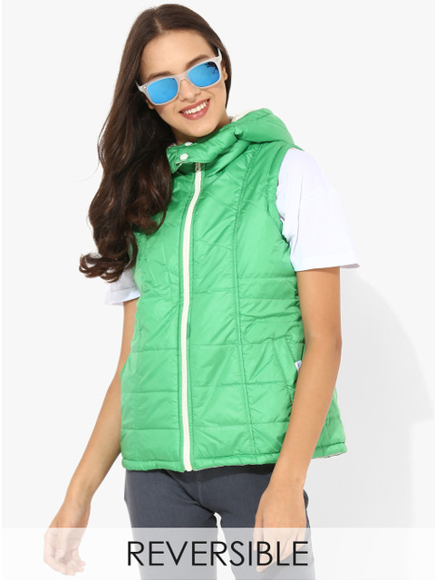 

Green Solid Reversible Winter Jackets