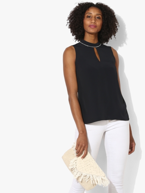 

Black Solid Blouse