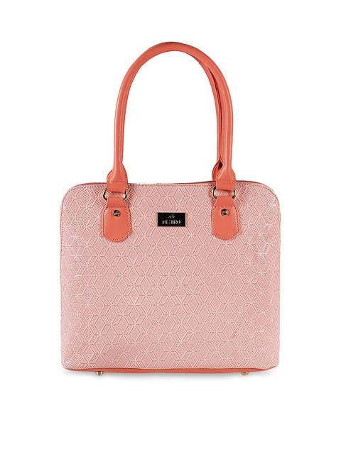

Metro Women Peach-Coloured Textured Handheld Bag