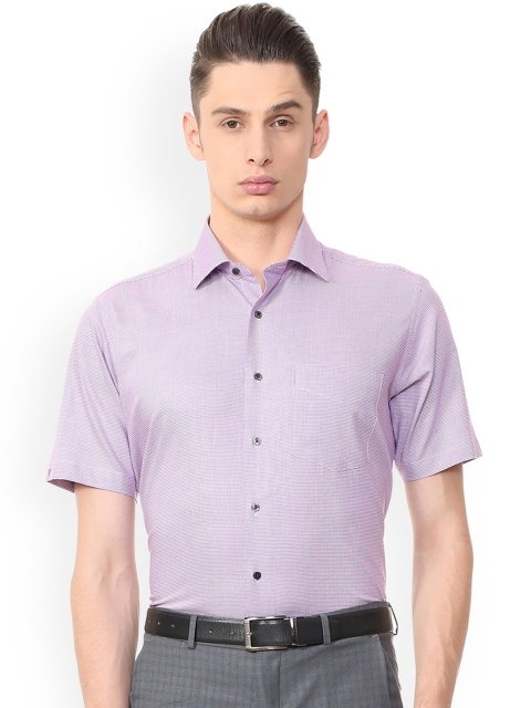 

Van Heusen Men Purple & White Regular Fit Printed Formal Shirt