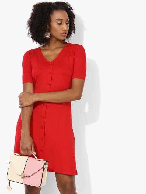 

DOROTHY PERKINS Women Red Solid A-Line Dress