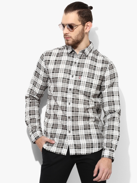 

Grey Checked Regular Fit Casual Shirt