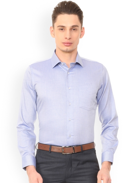 

Van Heusen Men Blue Slim Fit Self Design Formal Shirt