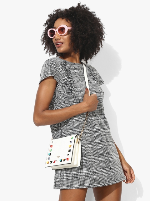 

Black Coloured Self Design Shift Dress