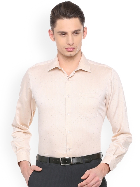 

Van Heusen Men Yellow Regular Fit Self Design Formal Shirt