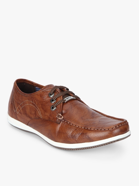 

Lee Cooper Men Tan Brown Leather Derbys
