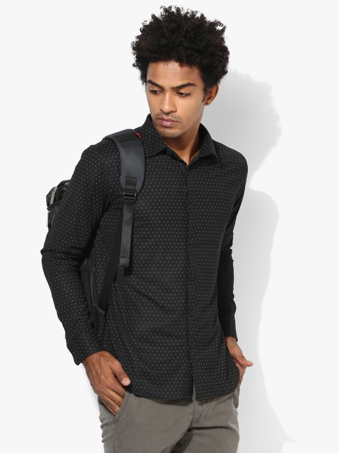 

Black Printed Regular Fit Casual Shirt