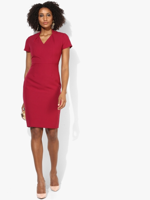 

Magenta Solid Dress