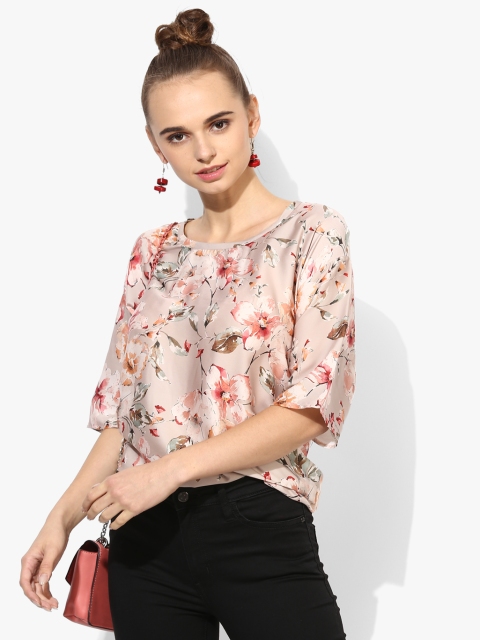 

Beige Printed Blouse
