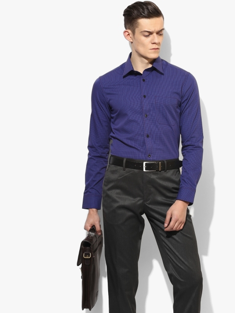 

Purple Checked Regular Fit Formal Shirt