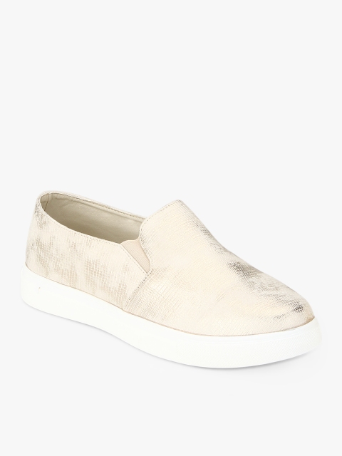 

Jove Women Gold-Toned Casual Sneakers