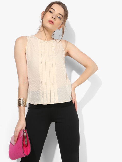 

Beige Self Design Blouse