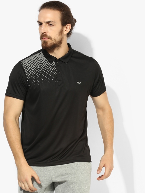 

Black Printed Polo T-Shirt