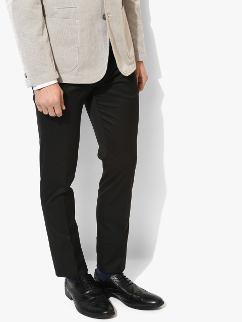 

Black Solid Slim Fit Formal Trouser