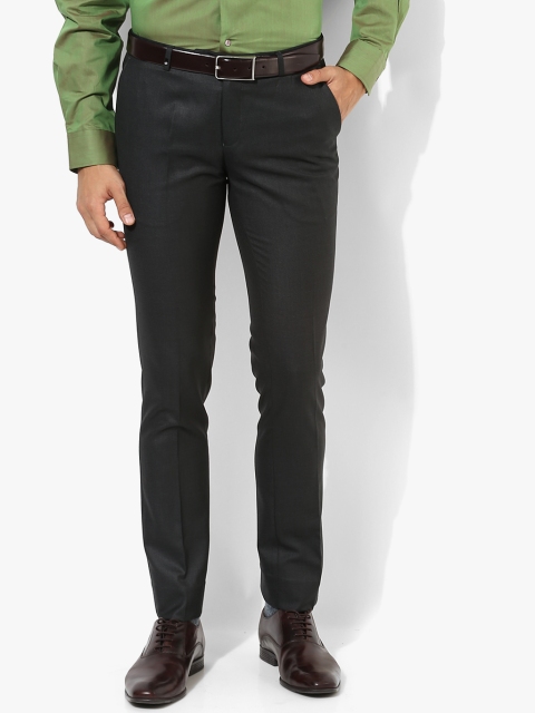 

Black Self Design Slim Fit Formal Trouser