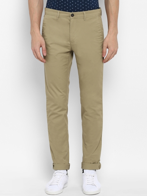 

Park Avenue Men Beige Regular Fit Solid Regular Trousers