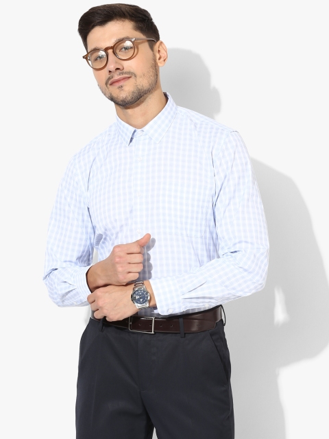 

Blue Checked Slim Fit Casual Shirt