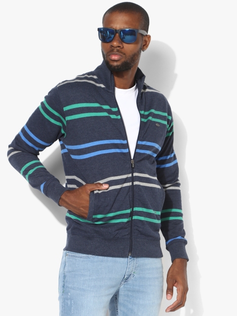 

Navy Blue Striped Sweatshirt