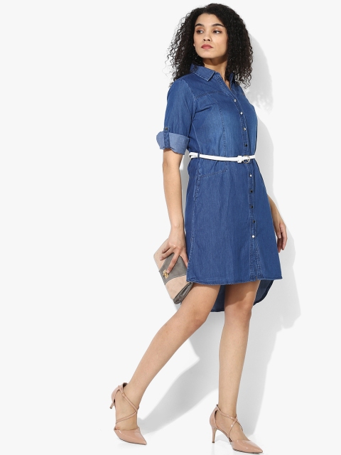 

Deal Jeans Women Blue Solid Shirt Dress