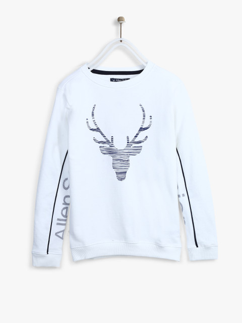 

Allen Solly Junior Boys White & White Printed Sweatshirt