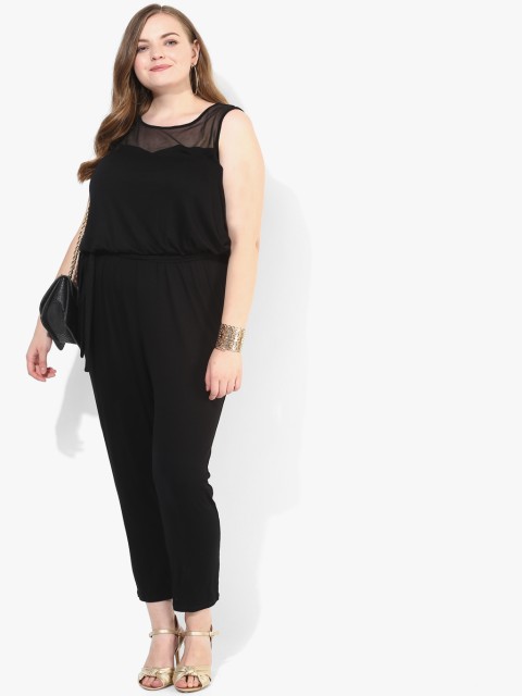 

DOROTHY PERKINS Curve Black Solid Jumpsuit