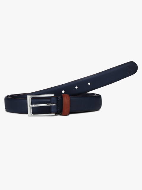 

Navy Blue Leather Belt