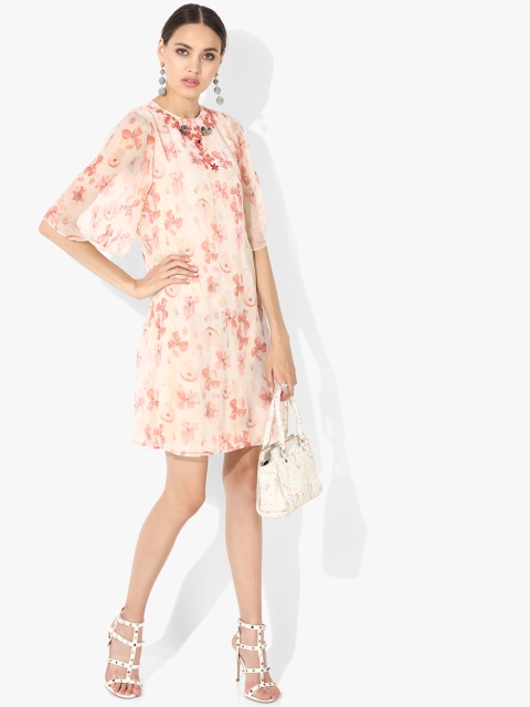 

Pink Printed Shift Dress