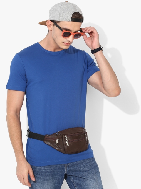 

Blue Solid Regular Fit Round Neck T-Shirt