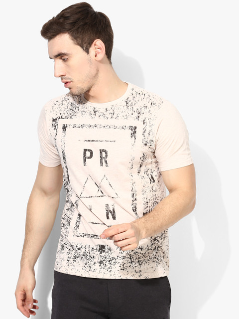 

Beige Training Round Neck T-Shirt
