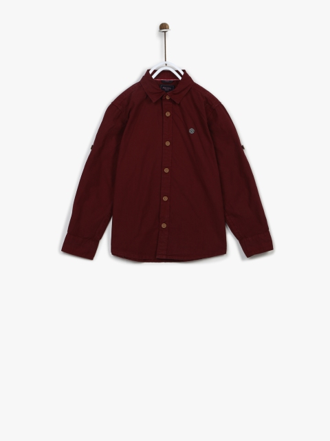 

Maroon Slim Fit Casual Shirt