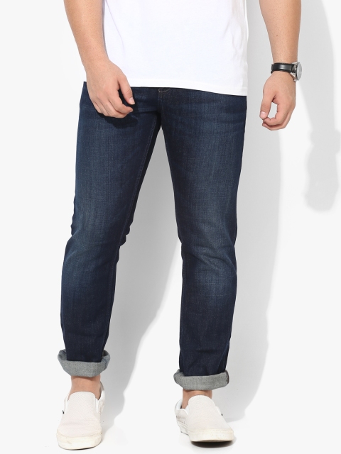 

Navy Blue Solid Slim Fit Jeans