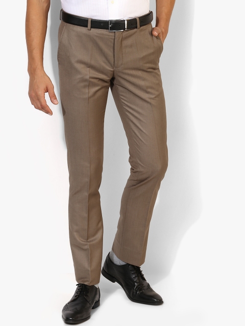 

Brown Solid Slim Fit Formal Trouser