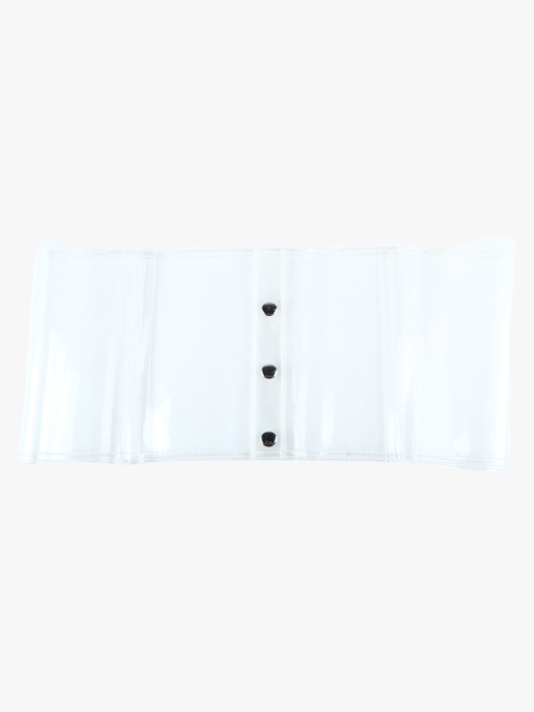Tecno White Vinyl Sash Belt