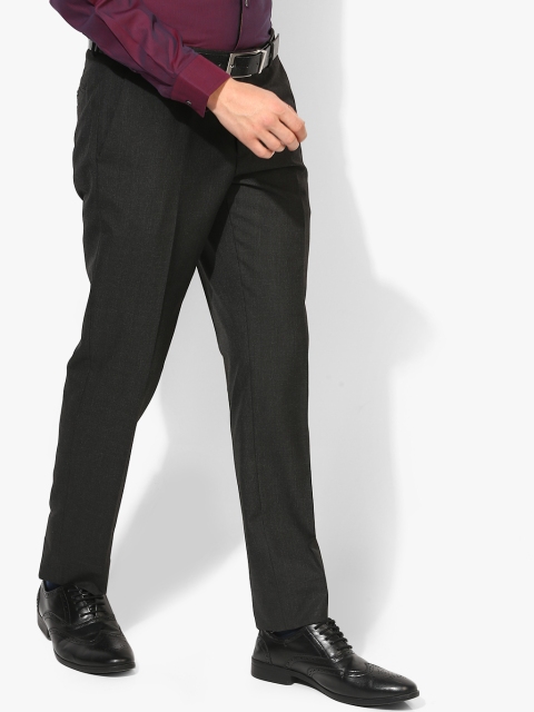 

Dark Grey Checked Slim Fit Formal Trouser